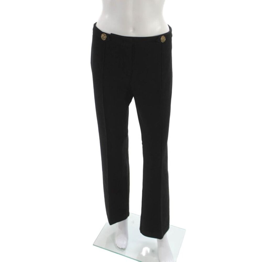 Pinko Womens Black Pants Viscose Polyamide Solid 28in Inseam Size 6
